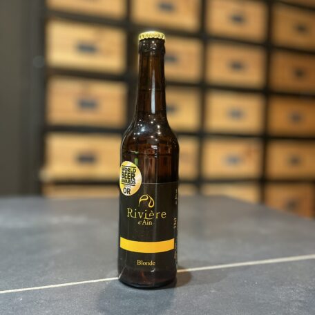 Bière blonde de la brasserie Rivière d'Ain