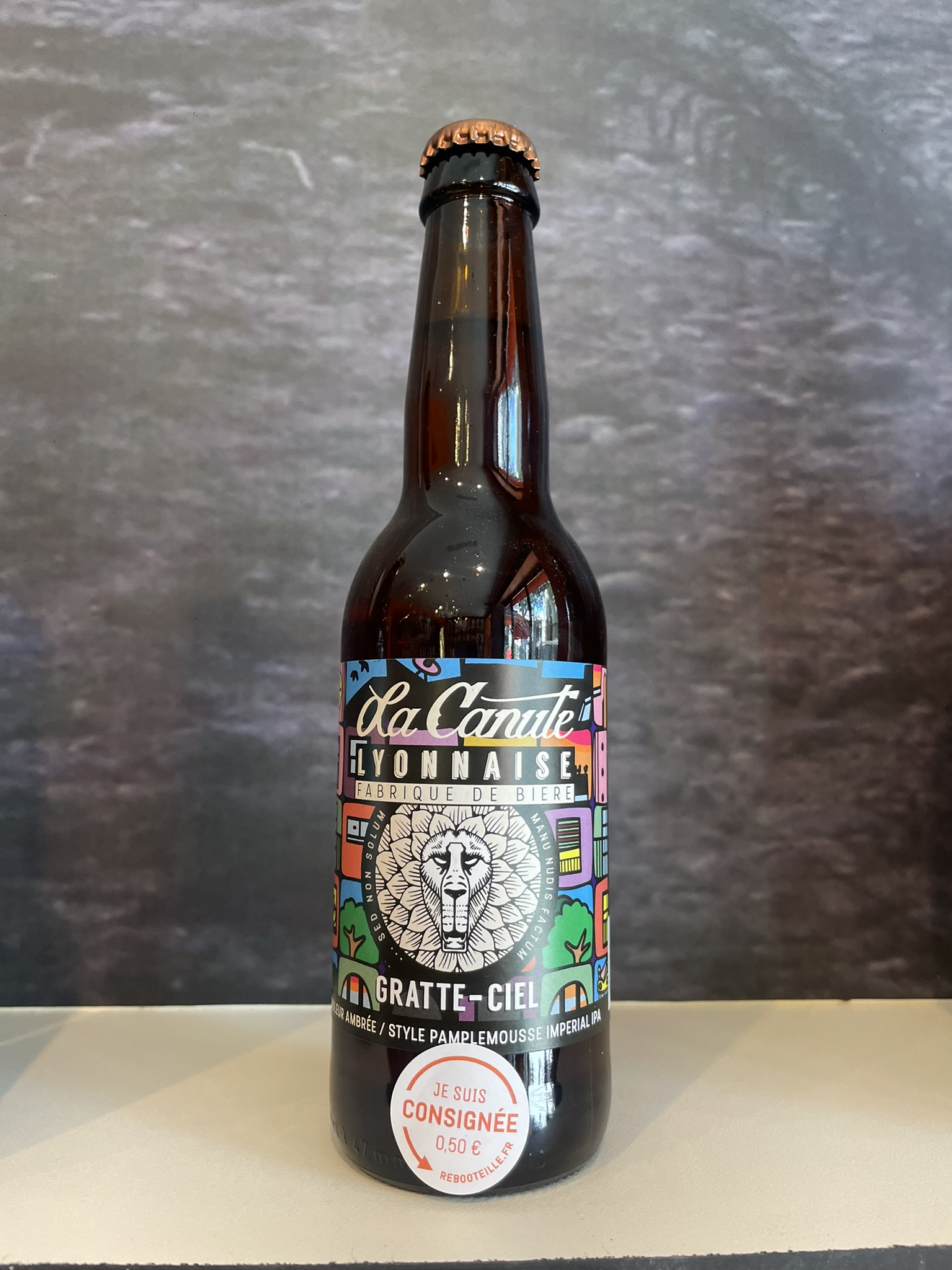 bière gratte ciel ambrée de la brasserie La Canute Lyonnaise