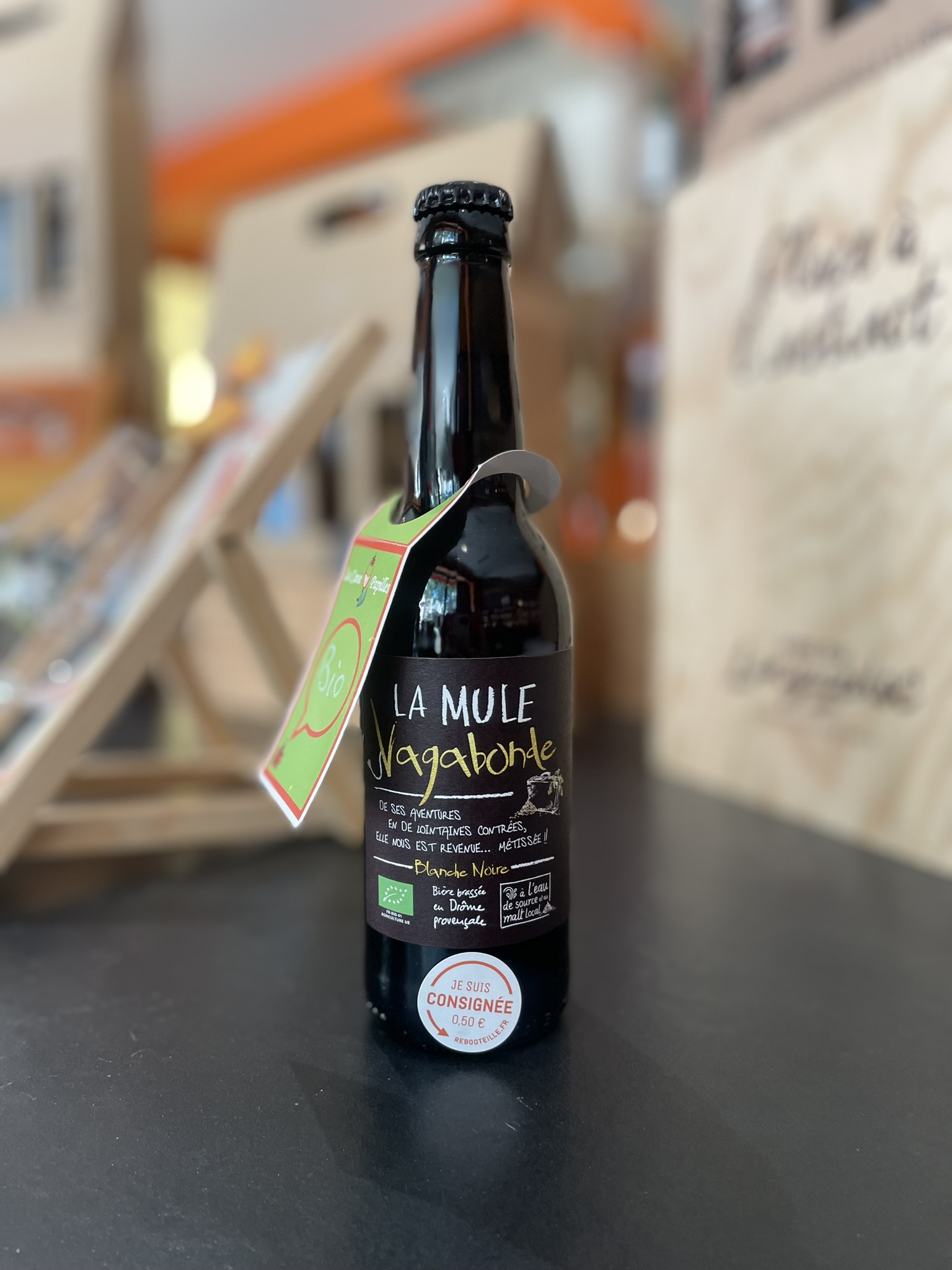 bière La Mule Vagabonde blanche noire de la brasserie La Vieille Mule