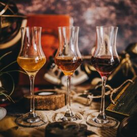 3 verres de rhum pour une dégustation